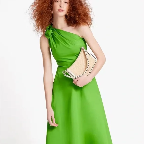 kate spade | Dresses | Nwt Kate Spade Green Sabrina Oneshoulder Aline Cocktail  Dress | Poshmark